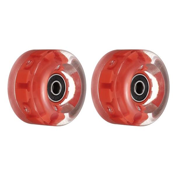 Roller Skate Wheels with Bearings Light Up Quad Skate Replacement 2pcs