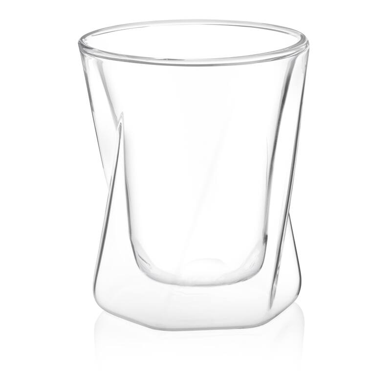 JoyJolt Lacey Double Wall Insulated Cups, 10 Oz Set of Two Whiskey Glasses - 10 oz