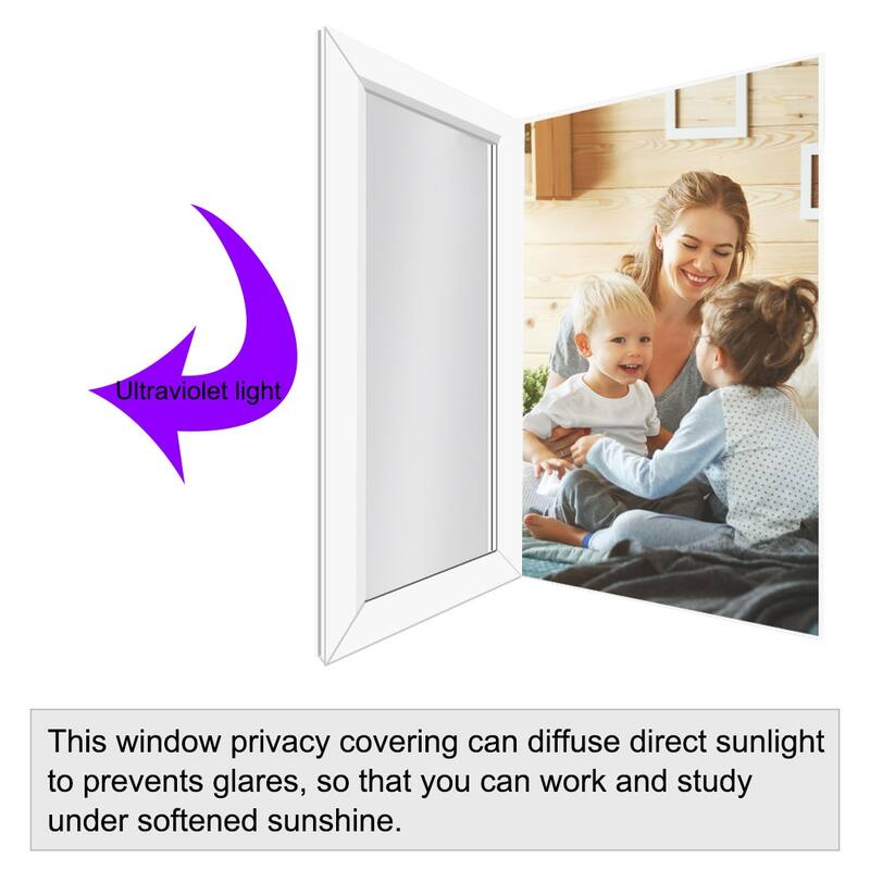 PET Self-sticky Window Film Privacy Heat Control Films 20"x78.7" - Silver Tone - 20in. By 78.7in
