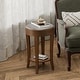 preview thumbnail 7 of 15, COSIEST 2-Tier Round Accent End Table with Shelf