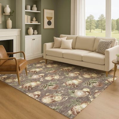 Premium Washable Super Soft Holiday Ornament Mayfield Rug
