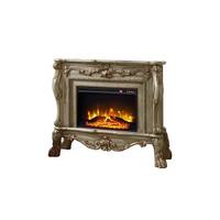 Floral Moldings Electric Fireplace with Infrared Heater in Gold Patina ...