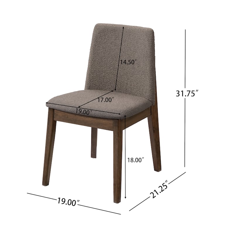 Christopher Knight Home - Arlo Modern Upholstered Solid Wood Armless Dining Chair (Set of 2)