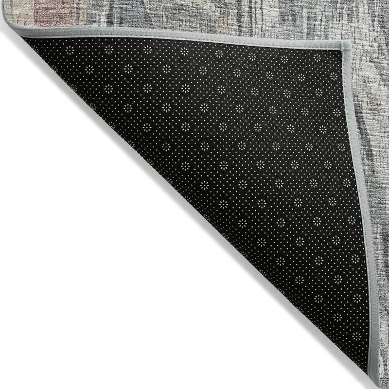 Machine Washable Indoor/ Outdoor Brushstrokes Modern Chantille Rug