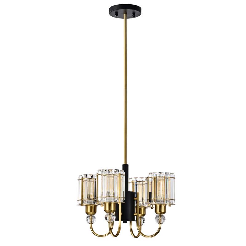 Sirita 16 Inch Modern Glam Pendant Crystal Chandelier 4-Light