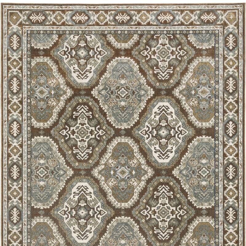 HomeRootsMedallion Traditional Runner Area Rug