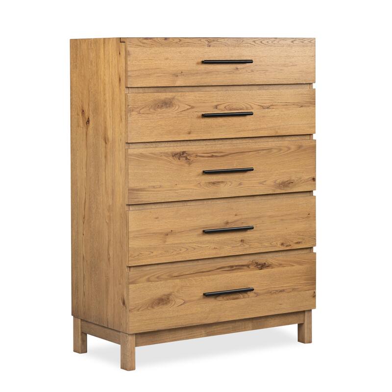 Magnussen Home Davenport Rustic Caramel Drawer Chest - 5-drawer