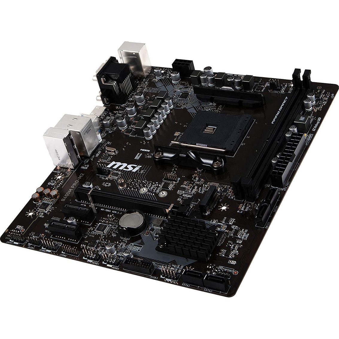 MSI B450M PRO-VDH Plus Pro-Series AMD Ryzen 1st//2nd Gen AM4 M.2 USB 3 D-Sub DVI HDMI Micro-ATX Motherboard
