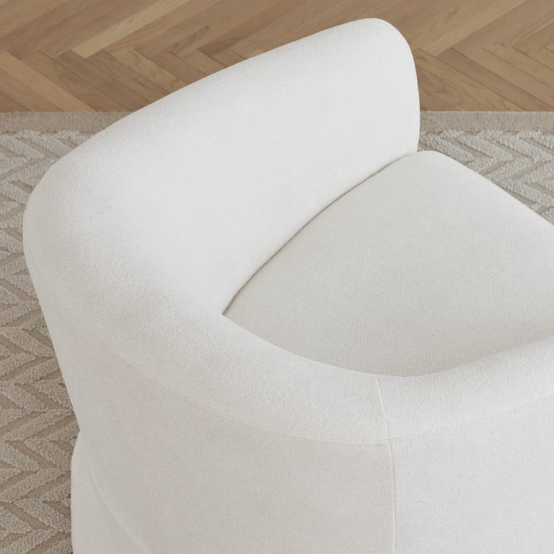 Luke Faux Slipcovered Swivel Accent Chairs for Living Room