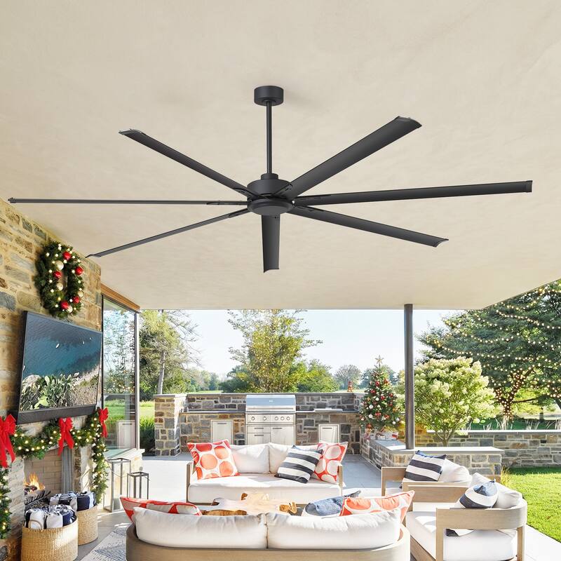 72"/84"/96"/120"/144" Extra Larger HVLS Commercial Ceiling Fan with Remote and Aluminum Blades