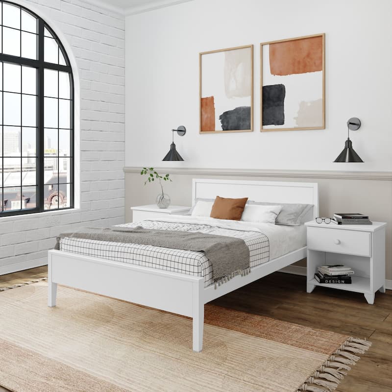 Plank and Beam Full-Size Bed with Panel Headboard