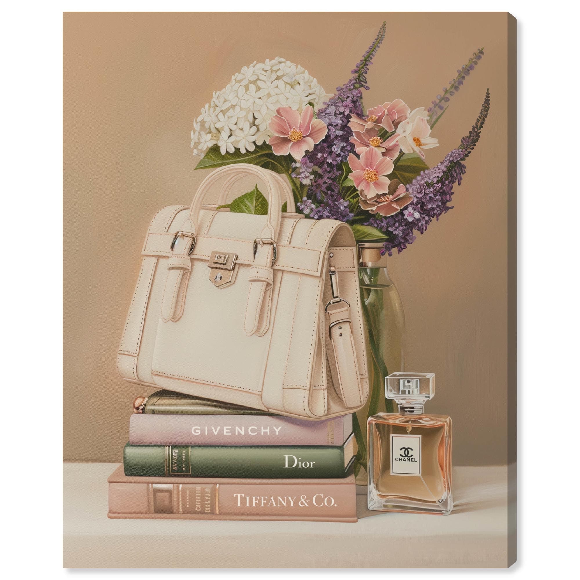 Light Spring Glam Books Canvas Fashion Wall Art by Art Remedy