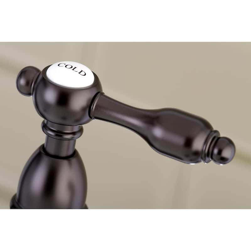 Kingston Brass Tudor Brass Double Handle Kitchen Faucet