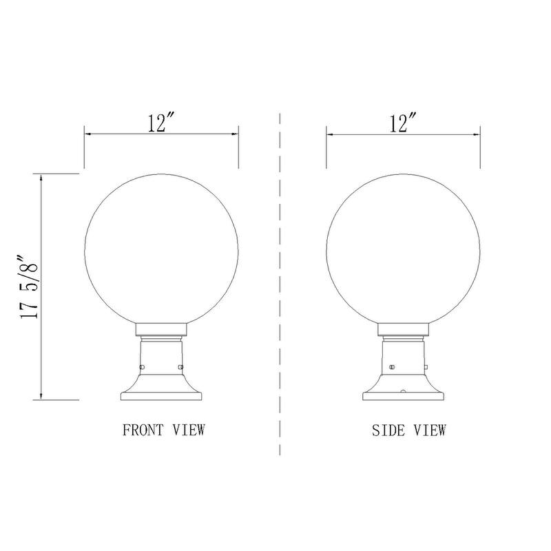 Z-Lite 597PHB-553PM Laurent 18" Tall Marine Grade Post Light with
