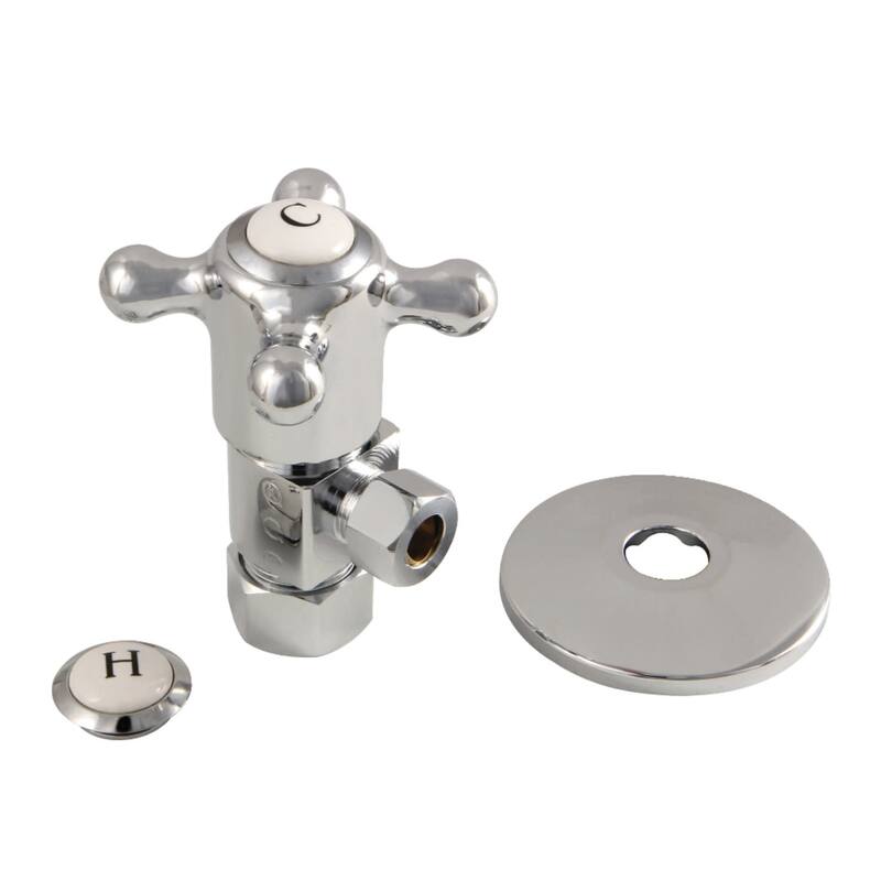 Kingston Brass 3-5/16" High Brass Angle Stop Valve - Polished Chrome