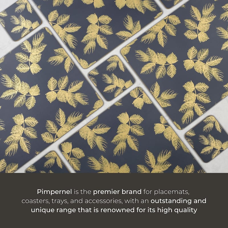 Pimpernel Set of 6 Sara Miller London Etched Leaves Coasters