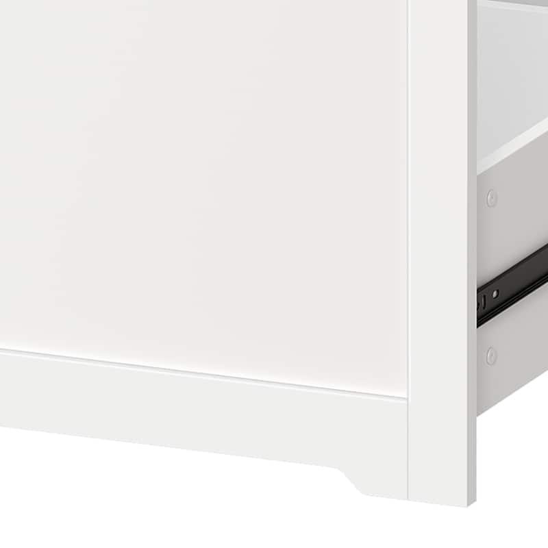 Moasis Double Pull-Out Trash Can Cabinet with Drawer, 2×13 Gallon Kitchen Trash Bin Cabinet