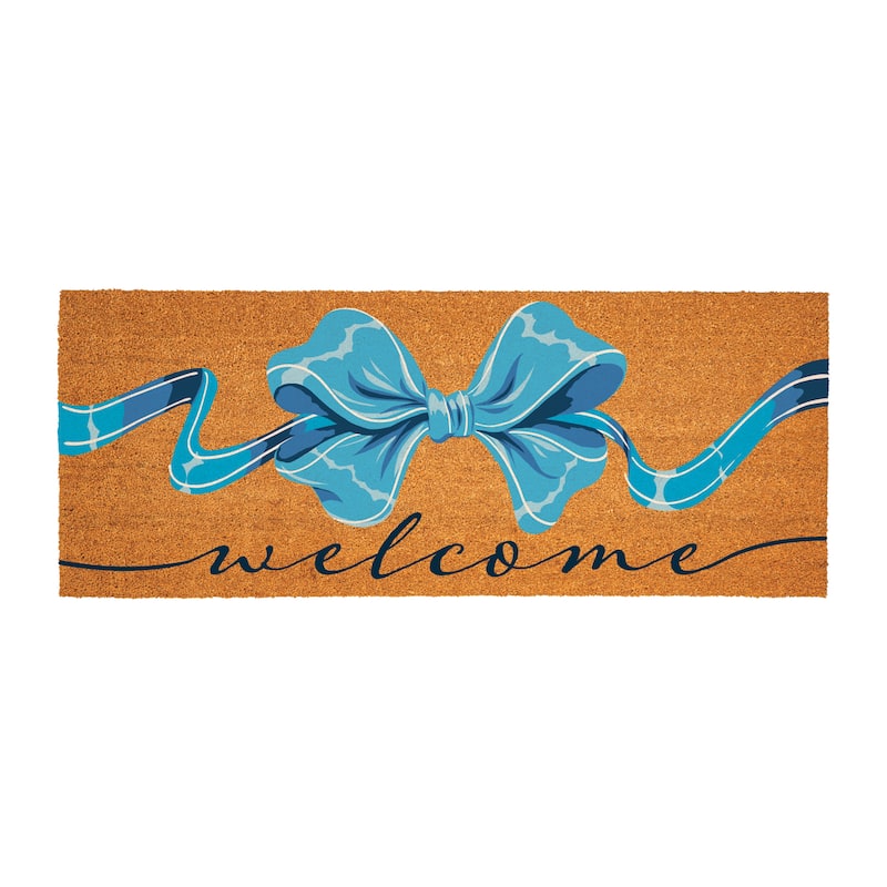 Bows & Butterfly Coir Mat 60"x24" - 60" x 24"