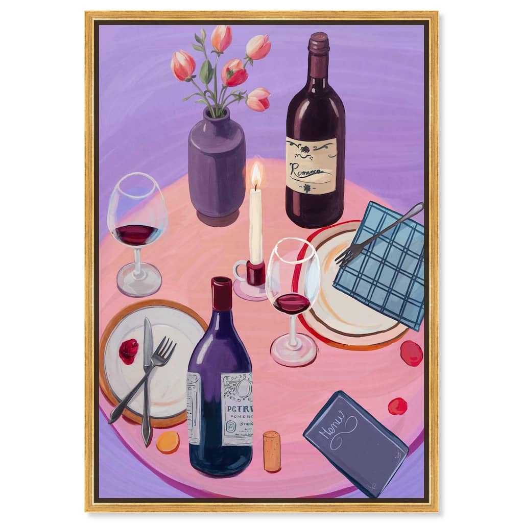 Lavender Haze Dinner Canvas by Art Remedy