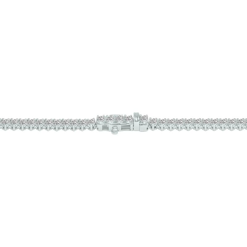 Marquee 20 Carat TW Graduated Lab Grown Diamond Tennis Necklace in 14K White Gold