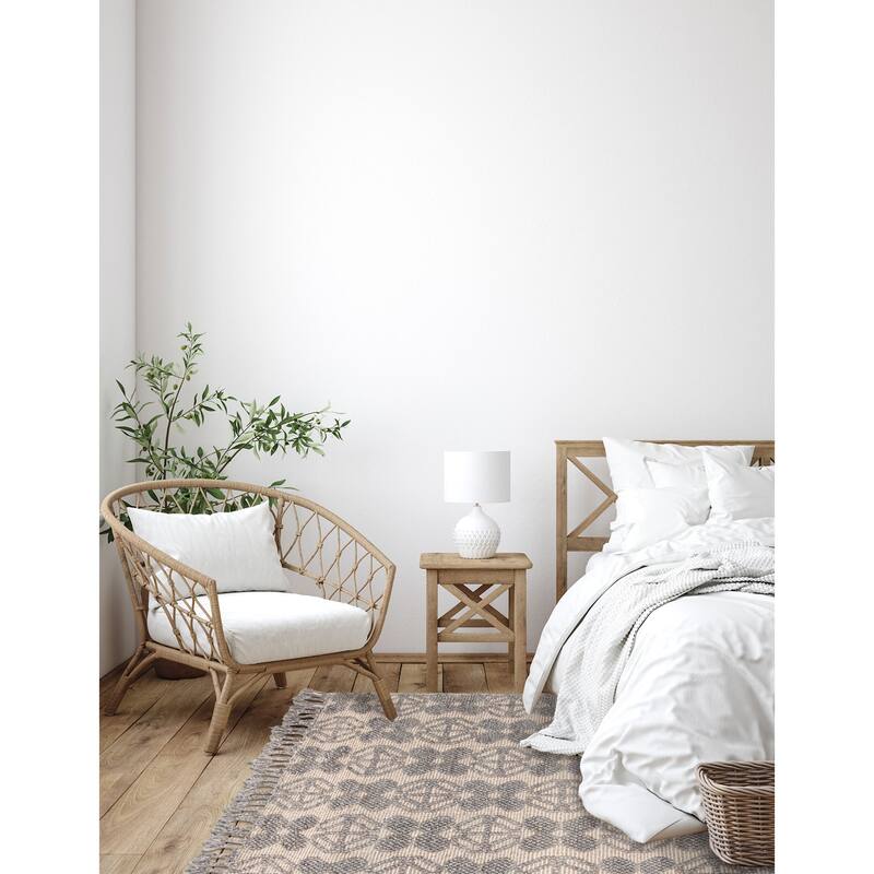 ECARPETGALLERY Braid weave Sienna Dark Grey Wool Rug - 5'3 x 7'3