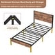 preview thumbnail 27 of 28, VECELO Twin Size Kids Bed Frames Set with Headboard and Footboard 2-Pack Wooden Rail Headboard Kids Bed