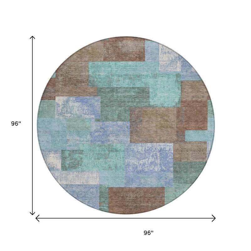 HomeRoots Geometric Traditional Rectangle Outdoor Rug