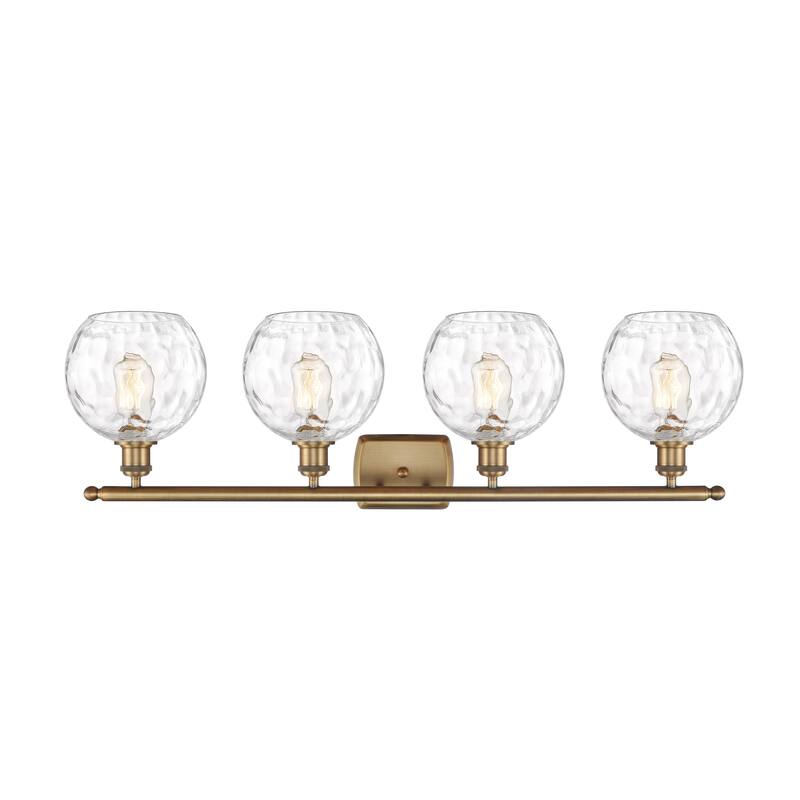 Innovations Lighting Athens Water Glass - 4 Light 36" Bath Vanity Light - 8"Shade