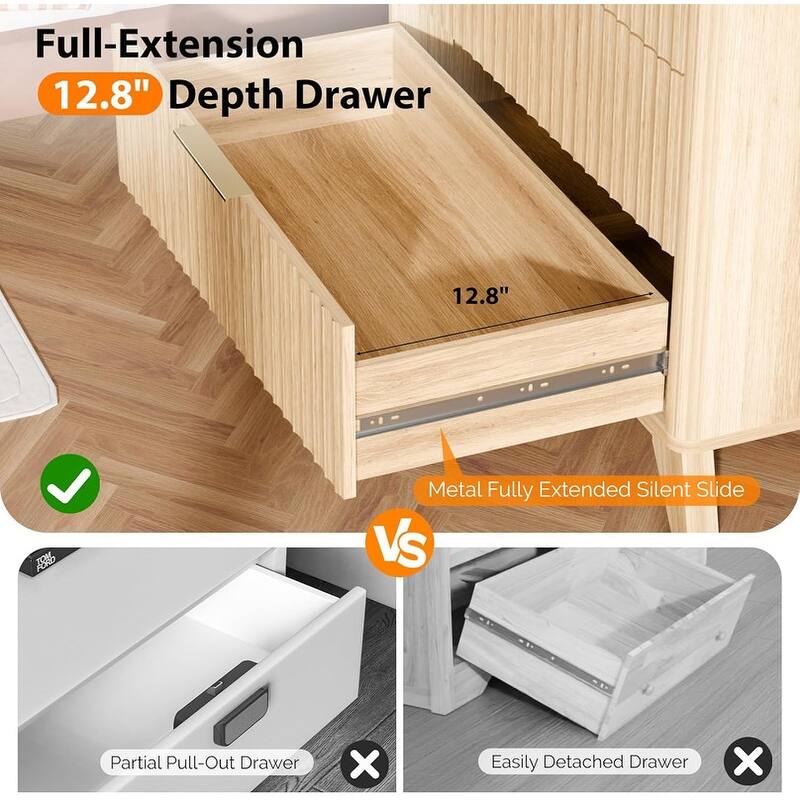 5 Drawer Grille Chest Oak Tone P2 Particleboard Density Board 30x15.6x44.9 inches