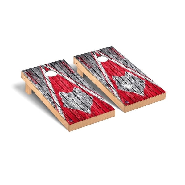 slide 2 of 5, Newberry College Wolves Triangle Cornhole Board Set