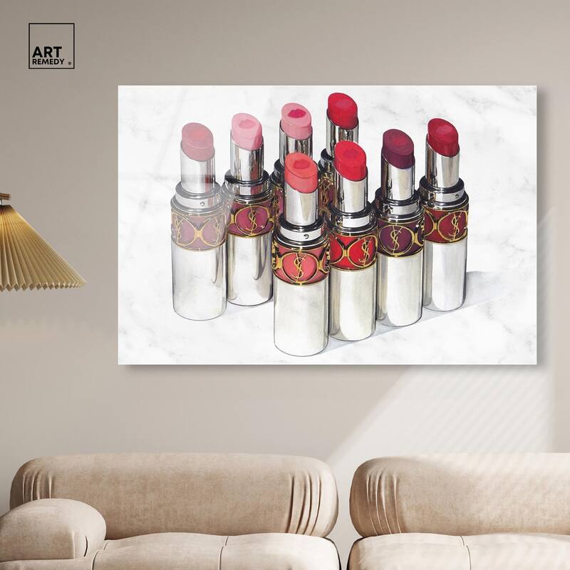 Doll Memories - Lipsticks 22 Acrylic by Art Remedy, Ready to Hang
