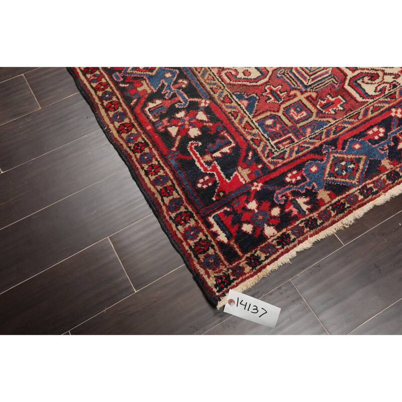 Hand Knotted Rust,Red Persian Wool Traditional Oriental Area Rug (6x9) - 6' 4'' x 8' 8''