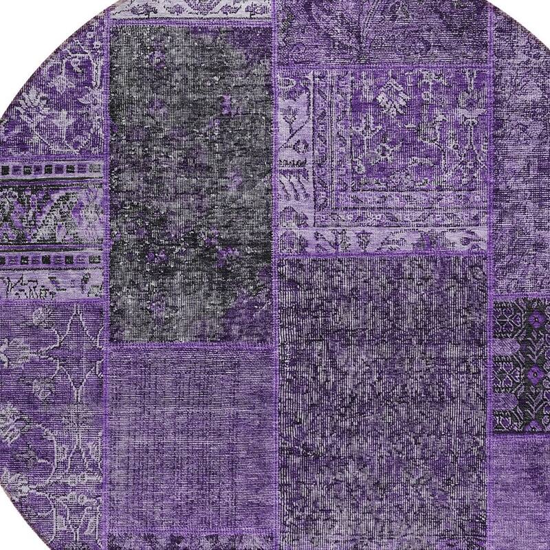 HomeRoots Patchwork Transitional Rectangle Outdoor Rug
