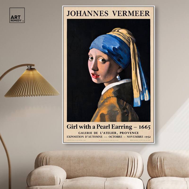 Girl with a Pearl Earring Canvas by Art Remedy