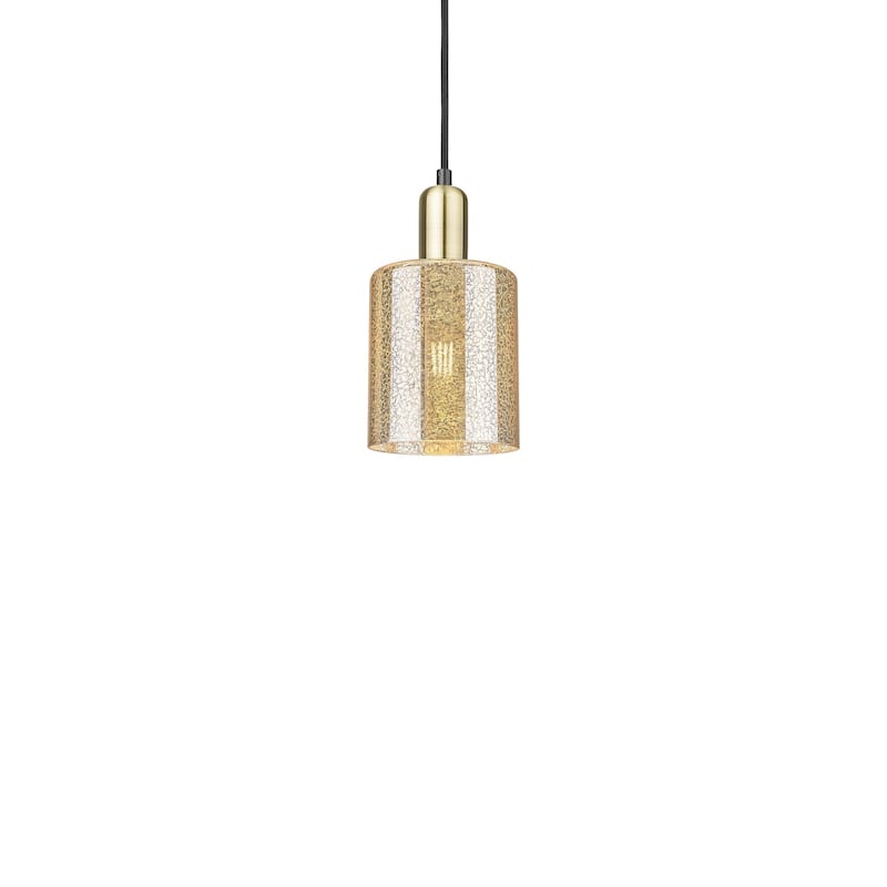 Innovations Lighting 716-1P-10-5 Cobbleskill Pendant Cobbleskill 5" - Black Antique Brass / Mercury