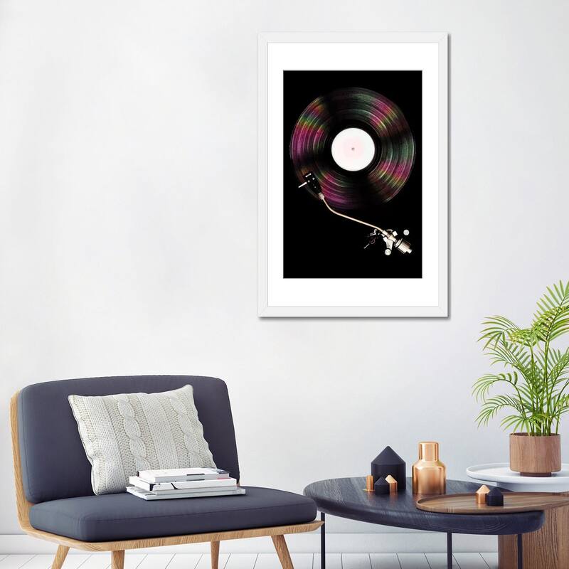 iCanvas "Spinning Record Portrait Colour" by Tom Quartermaine