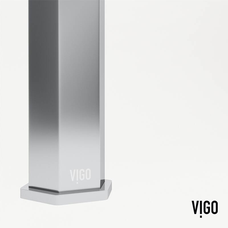 VIGO Nova 8" H Button Operated Single Hole Bathroom Faucet