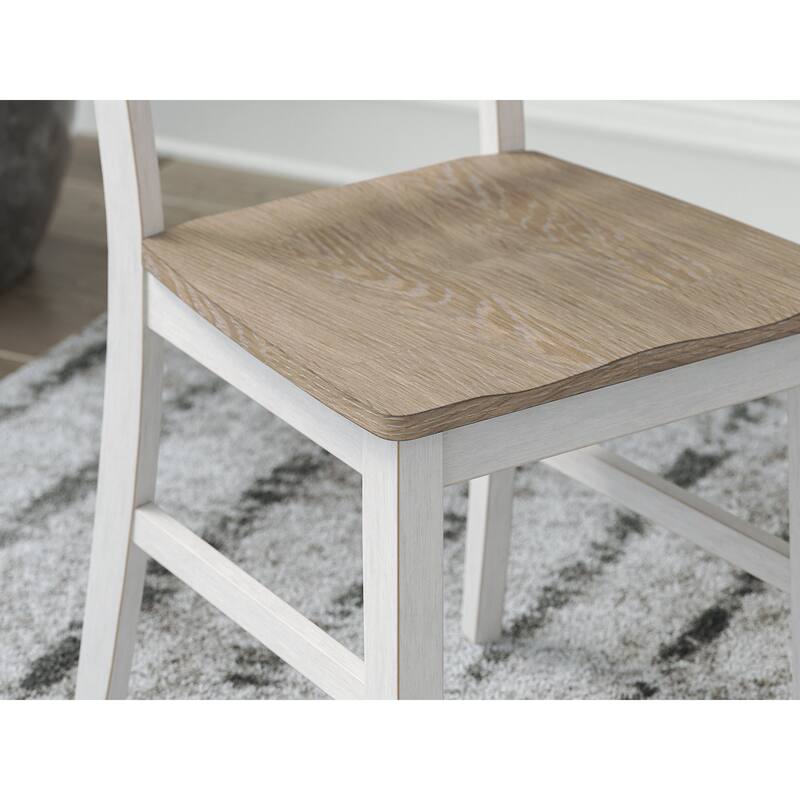 Signature Design by Ashley Westlinport White/Brown Dining Chair - 19" W x 24" D x 39" H