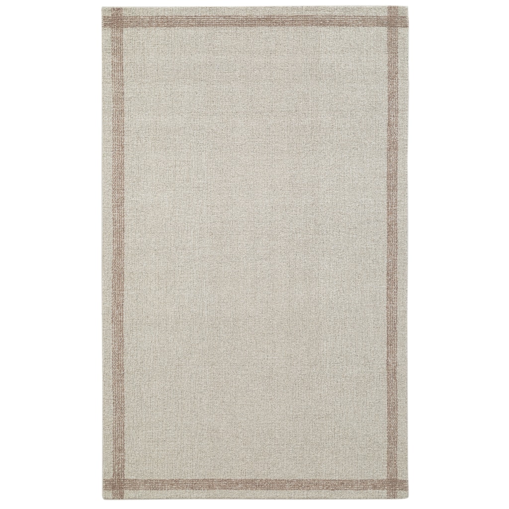 Terra by Obeetee Wander Distressed Border Bisque Rug