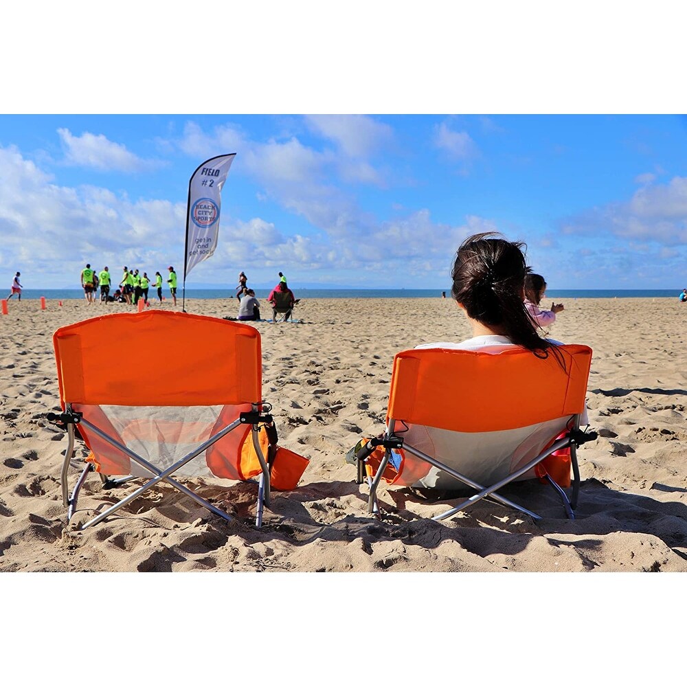 Nice c low beach camping folding chair ultralight backpacking chair with cup holder & carry bag compact & heavy duty outdoor sale