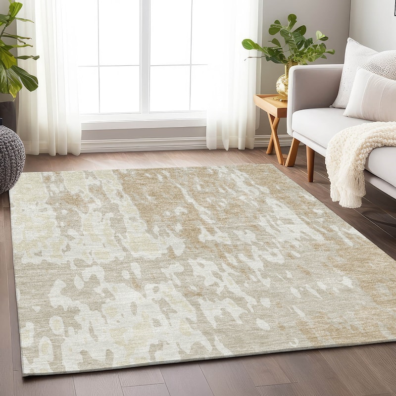 Premium Washable Super Soft Contemporary Glam Mayfield Rug - Beige - 2'6" x 3'10"