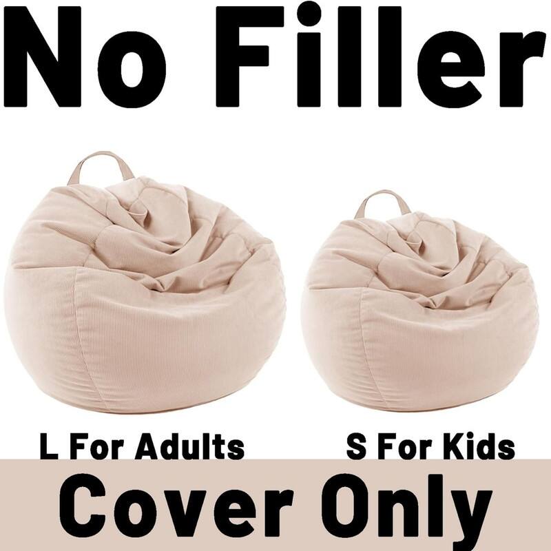 Corduroy Stuffable Bean Bag Chair Cover