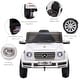 preview thumbnail 3 of 7, Licensed Mercedes Benz G500 Kids Ride-On Car with Remote Control, Music & Safety Features - White