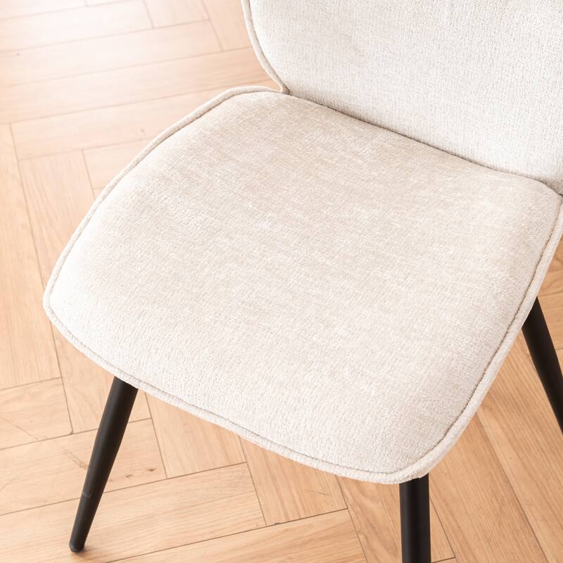 Dining Chairs Set of 2, Armless Kitchen Chairs, Soft Cushion