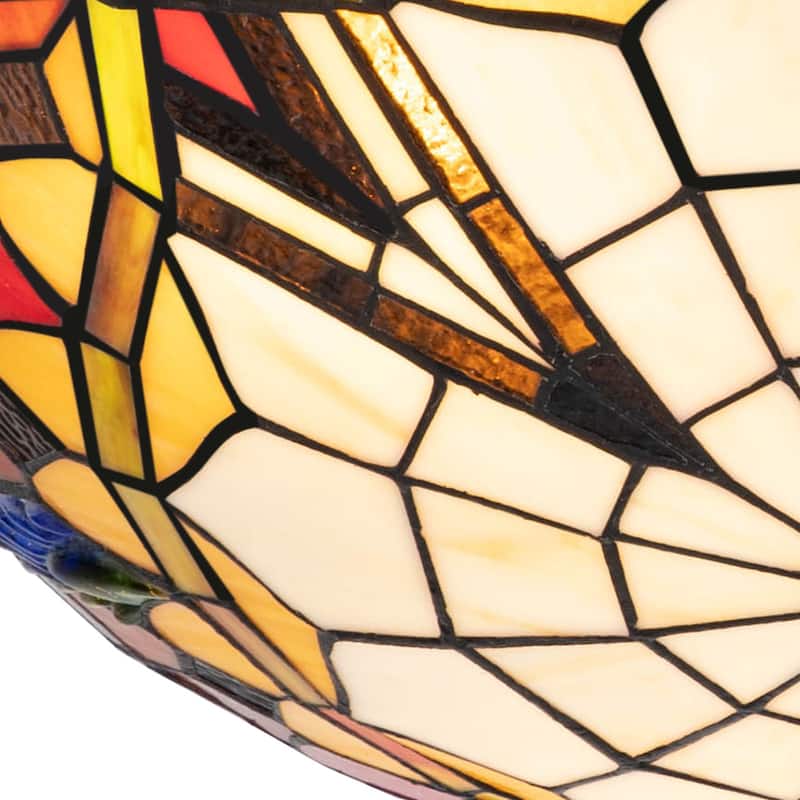 Stained Glass Flush Mount Tiffany Ceiling Light Entryway Lighting