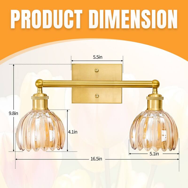 Modern Vintage Bathroom Vanity Light - Patterned Glass Shade E26 Bulb Base