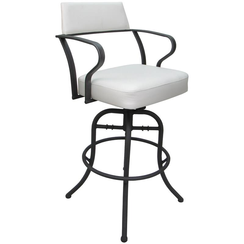 Carolina White Swivel Tilt Counter 26" or Bar 30" Metal Bar Stool - Grey - Counter Height