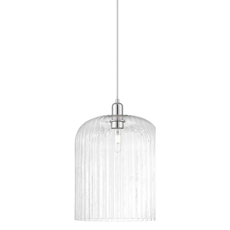 Innovations Lighting 716-1P-18-12 Bridal Veil Pendant Bridal Veil 12" - Polished Chrome / Clear
