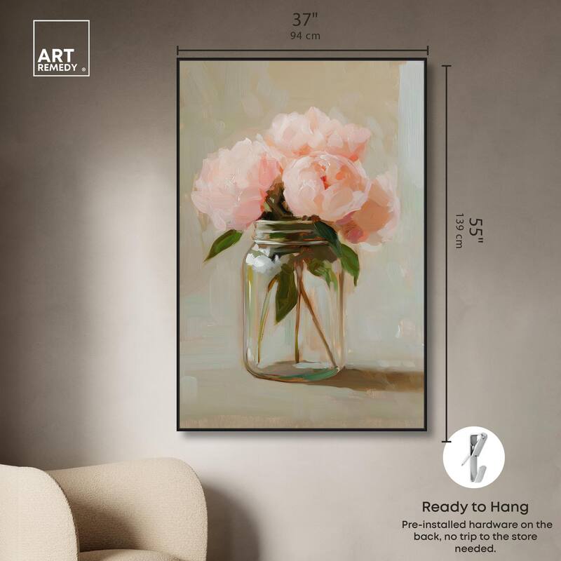 Jar of Petals Canvas by Art Remedy