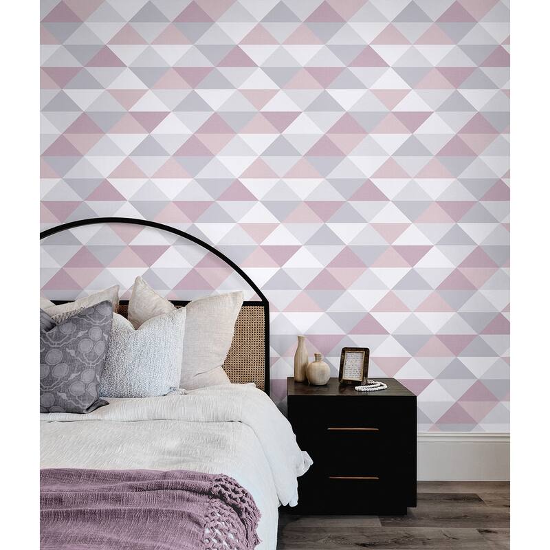 NextWall Mod Triangles Geometric Peel and Stick Removable Wallpaper - 20.5 in. W x 18 ft. L